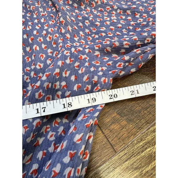 French Connection Wrap Dress Size 8 Blue Floral Women's - Picture 6 of 6